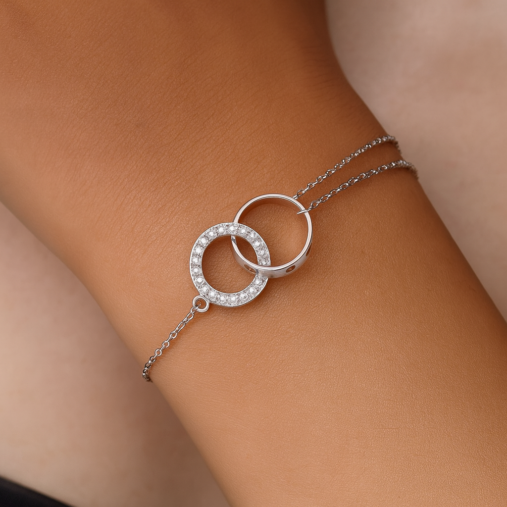Eternal Connection Double Hoop Bracelet