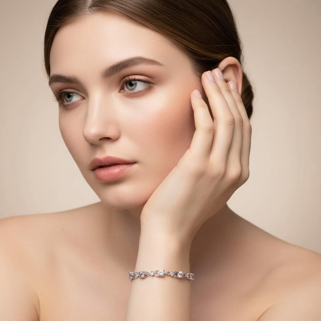 Luxury Rose Gold Crystal Link chain