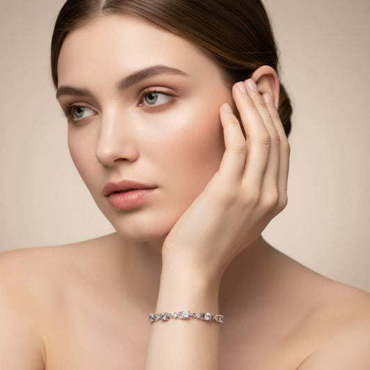 Luxury Rose Gold Crystal Link chain