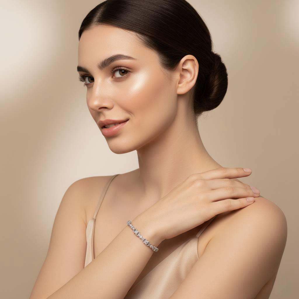 Luxury Rose Gold Crystal Link chain