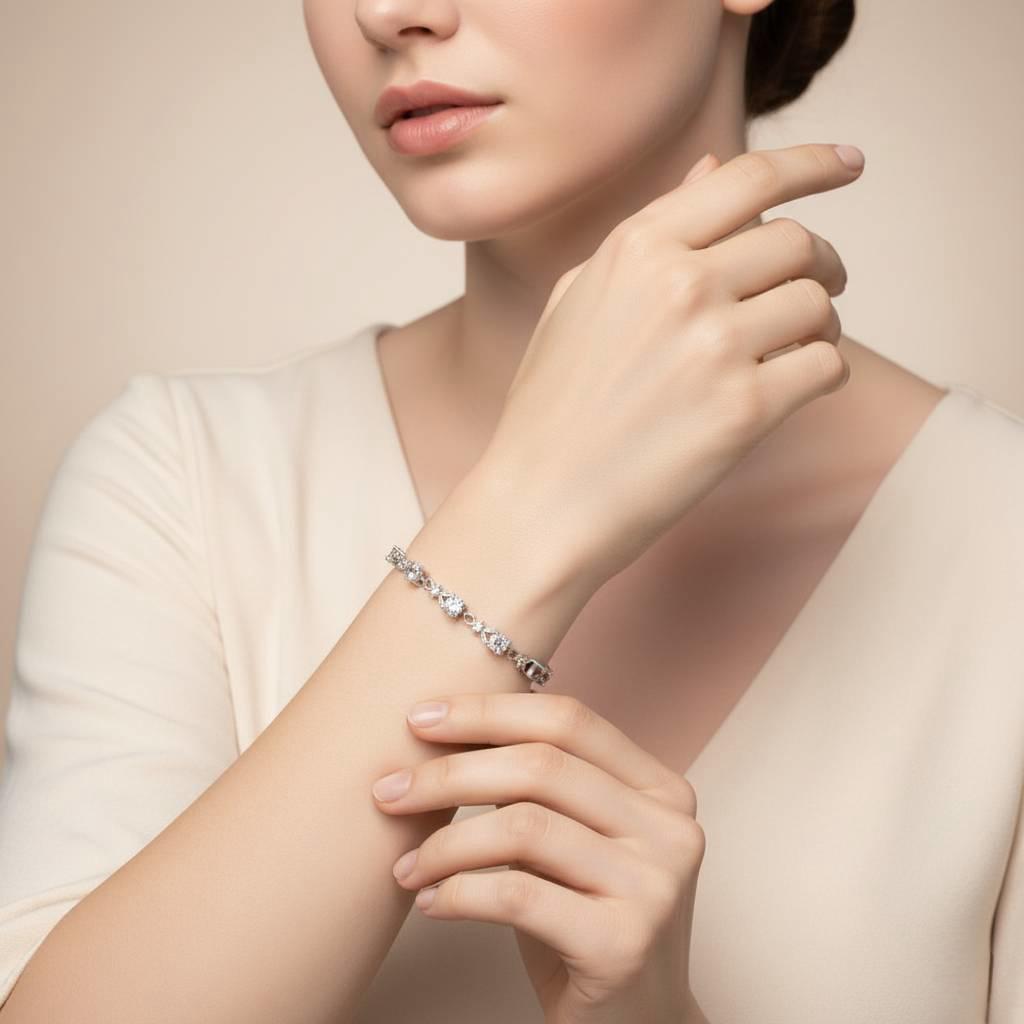 Luxury Rose Gold Crystal Link chain