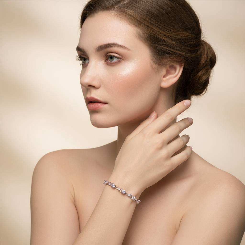 Luxury Rose Gold Crystal Link chain