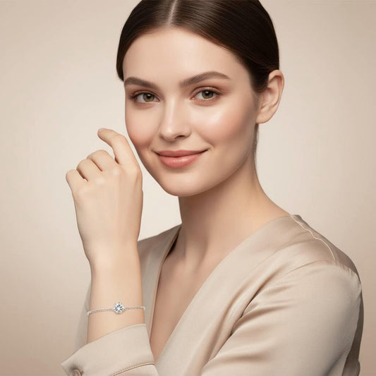 Moissanite Chain Bracelet 