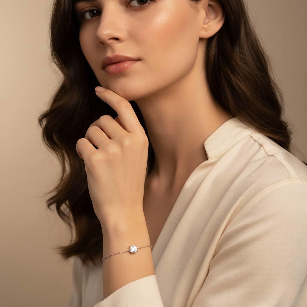 Moissanite Chain Bracelet 