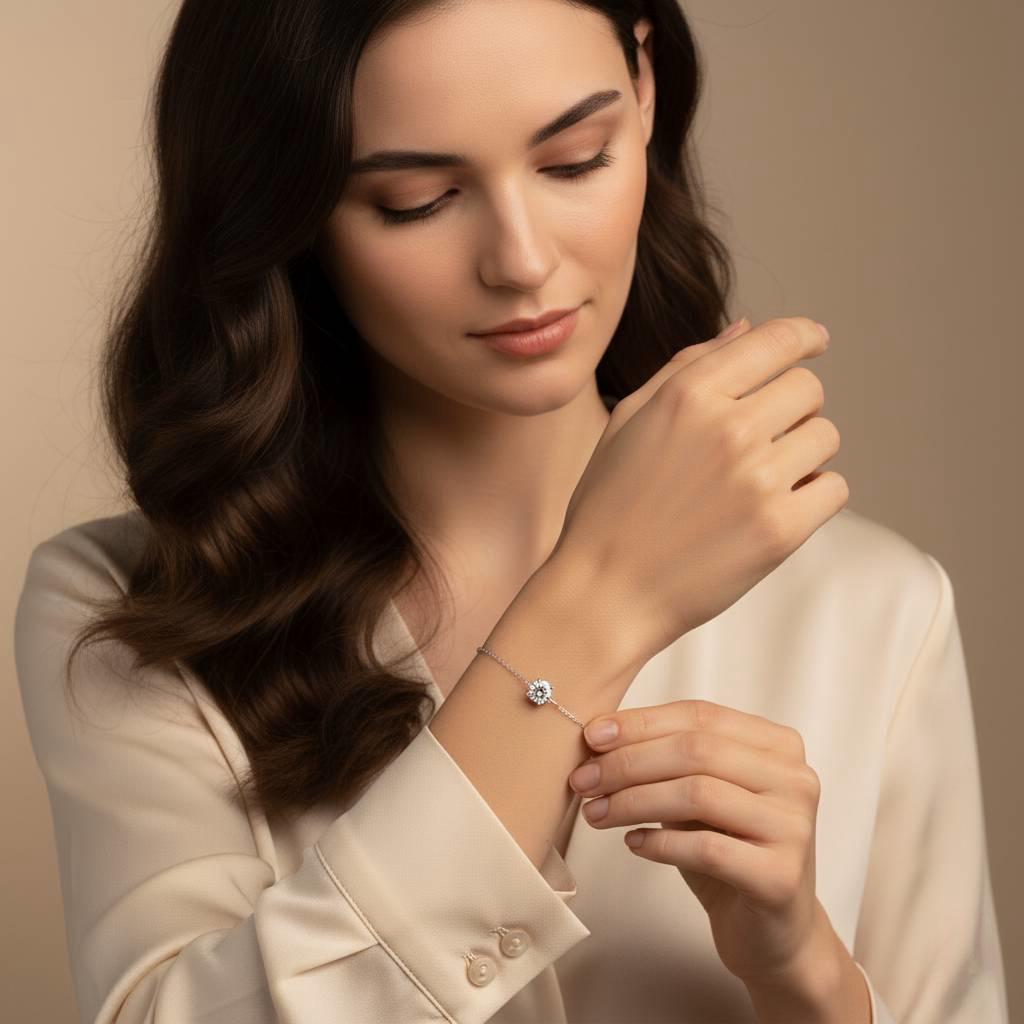 Moissanite Chain Bracelet 
