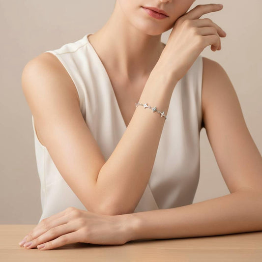 Sterling Silver Starry Bracelet