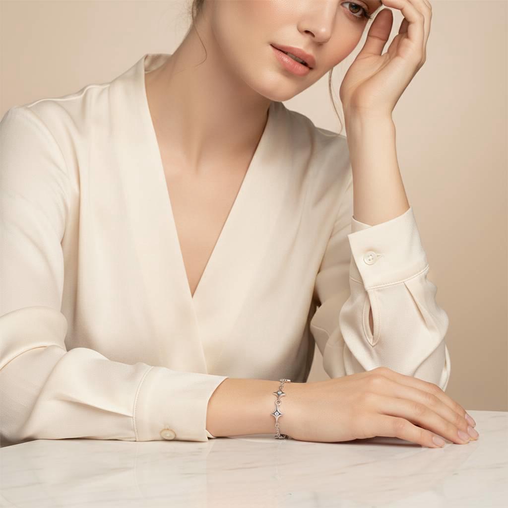 Sterling Silver Starry Bracelet