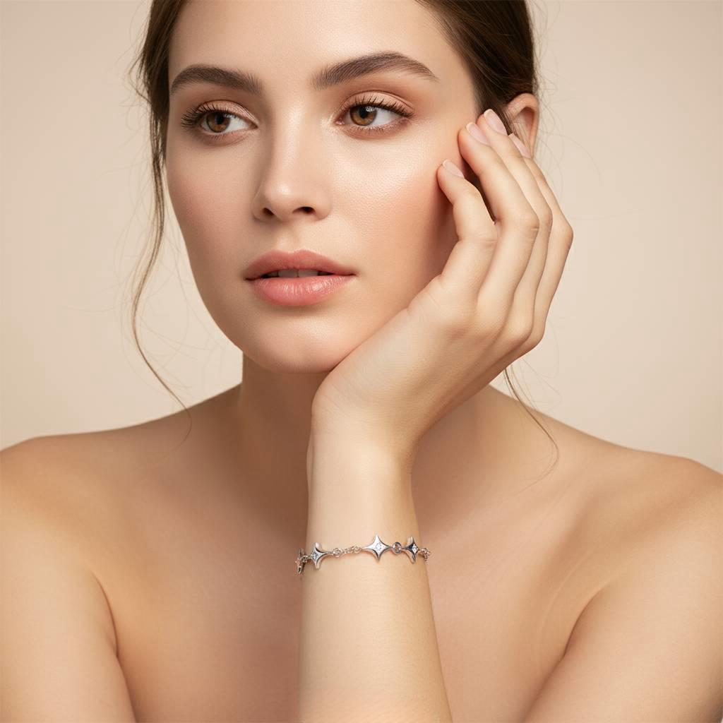 Sterling Silver Starry Bracelet
