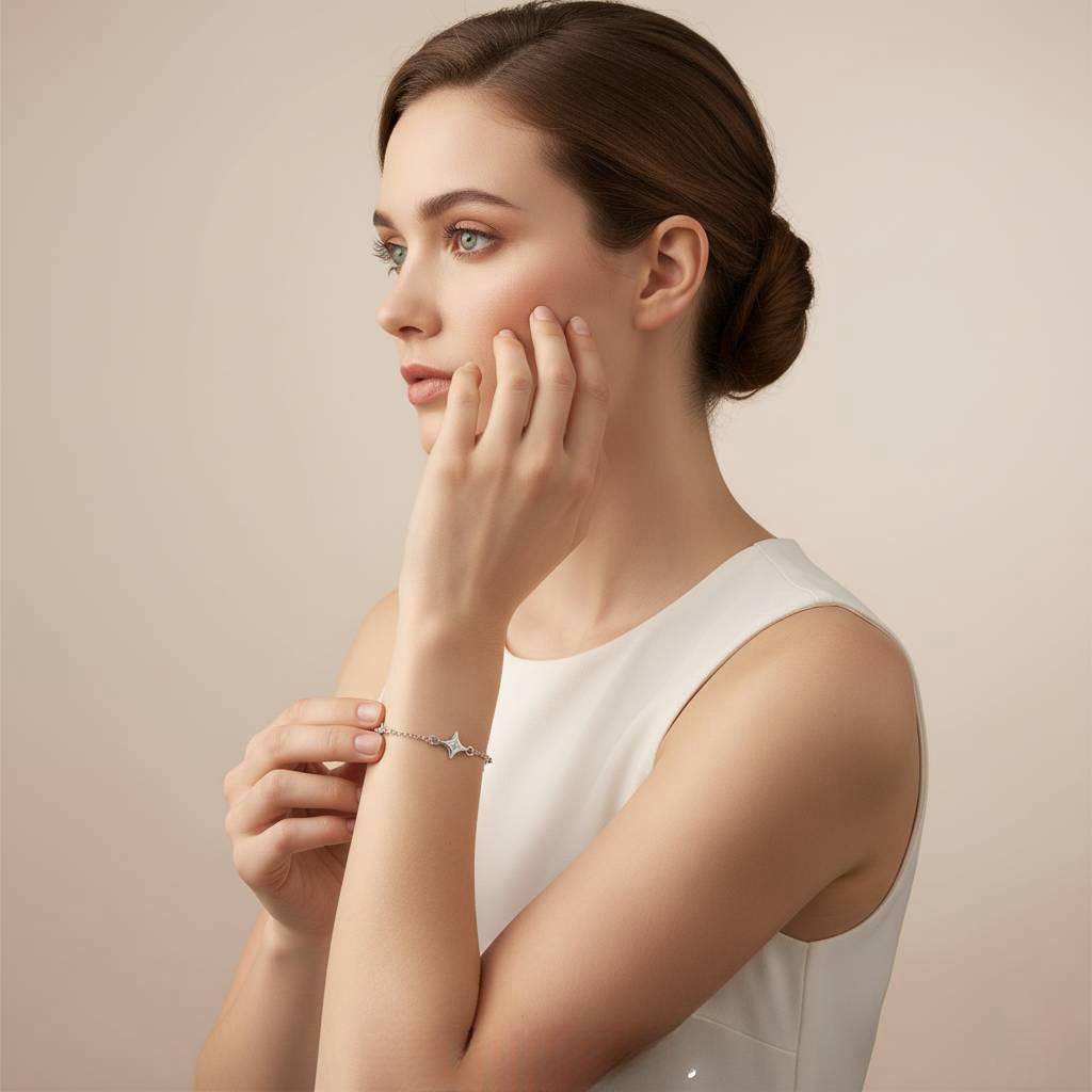 Sterling Silver Starry Bracelet