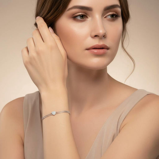 Double Layer Bracelet in 925 Sterling Silver