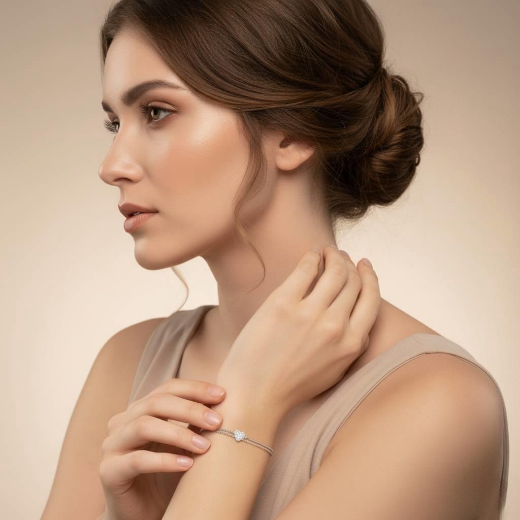 Double Layer Bracelet in 925 Sterling Silver