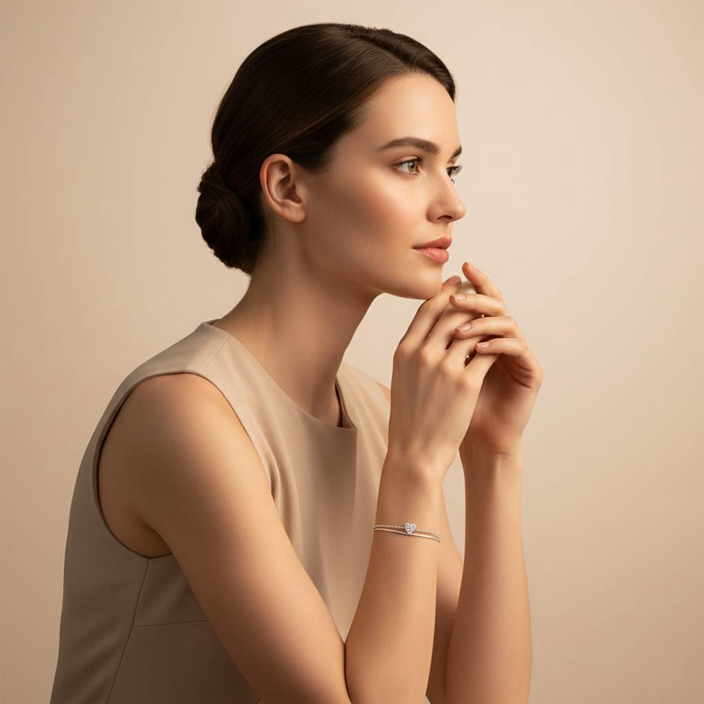 Double Layer Bracelet in 925 Sterling Silver