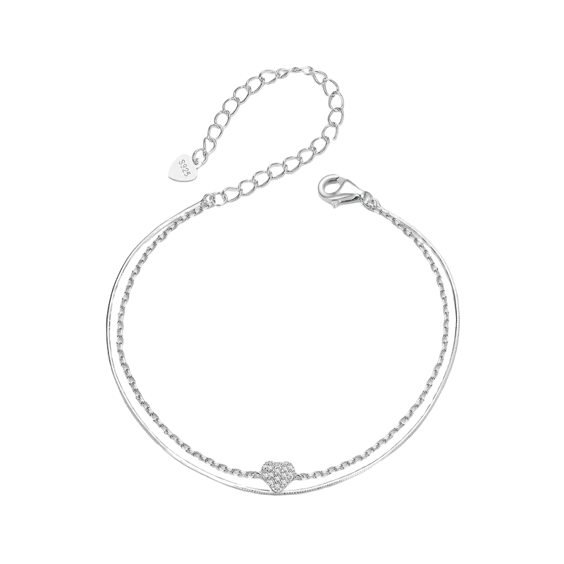 Double Layer Bracelet in 925 Sterling Silver