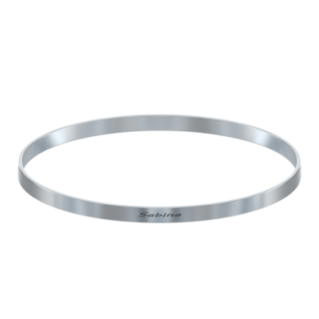 Classic Bangle Bracelet with Name in 925 Sterling Silver