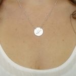 Initial Disc Necklace with Engraving-1