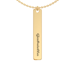 Vertical Bar Necklace with Name