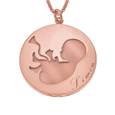 Baby Name Necklace in 18K Rose Gold Plating