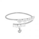 Adjustable Mom Bracelet with Heart Charms