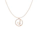 Circle Letter A-Z Necklace-1