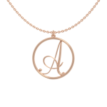 Circle Letter A-Z Necklace