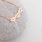 Engraved Horizontal Hearts Necklace-3