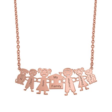 My Family Necklace in 18K Rose Gold Plating