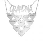 Grandma Necklace with Hearts & Names