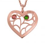 Family Tree of Life Necklace with Birthstones