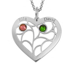 Family Tree of Life Necklace with Birthstones