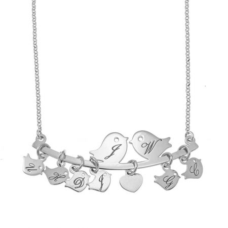 Love Birds Necklace in 925 Sterling Silver