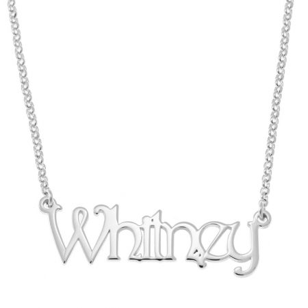 Harrington Font Name Necklace in 925 Sterling Silver
