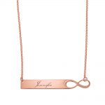 Infinity Bar Necklace with Engraving