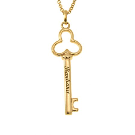 Key Name Necklace in 18K Gold Plating