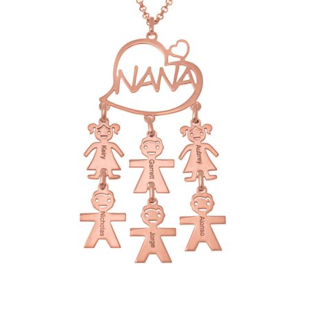 Nana Heart Necklace in 18K Rose Gold Plating