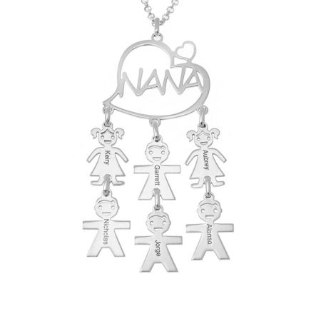 Nana Heart Necklace in 925 Sterling Silver