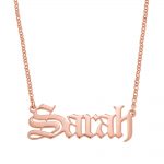 Old English Name Necklace Gothic Style