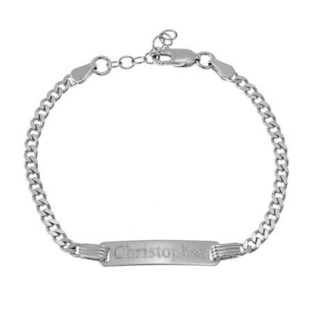 Bar Name Bracelet in 925 Sterling Silver