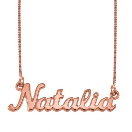 Classic Name Necklace in 18K Rose Gold Plating