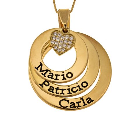 Name Circle Necklace in 18K Gold Plating