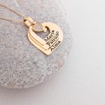 Engraved Hearts Names Necklace With Inlay Heart-4