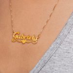 Name Necklace with Heart-2