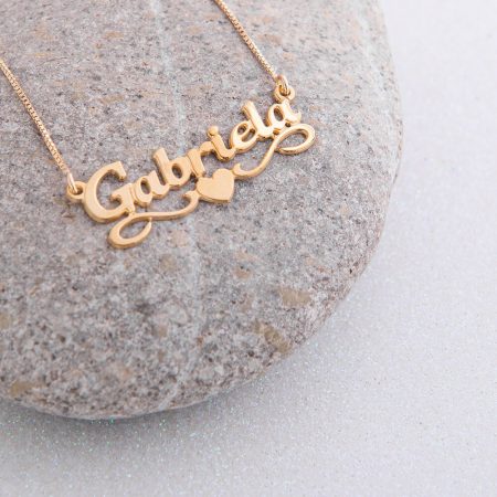 Name Necklace with Heart-3
