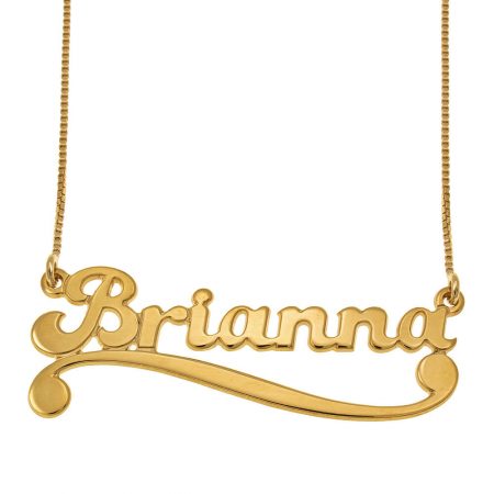 Brianna Name Necklace in 18K Gold Plating