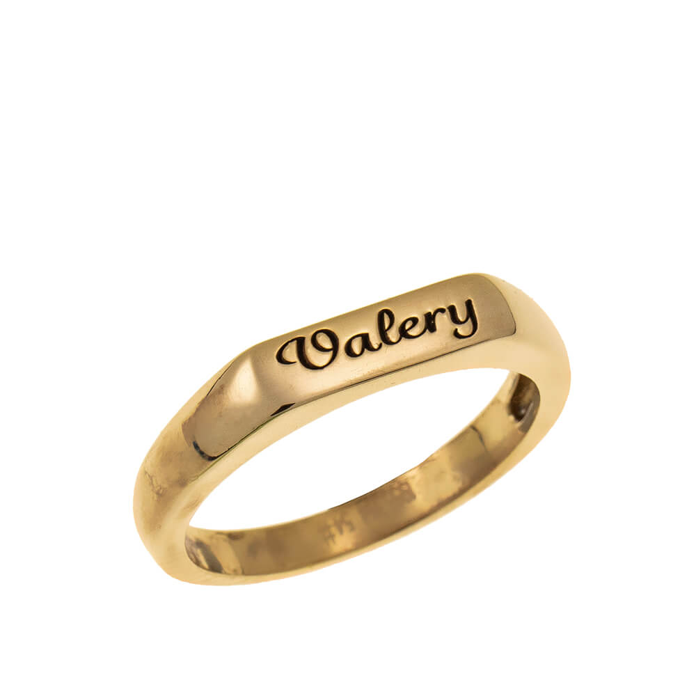 Personalized Name Bar Ring – Melanie Golden Jewelry
