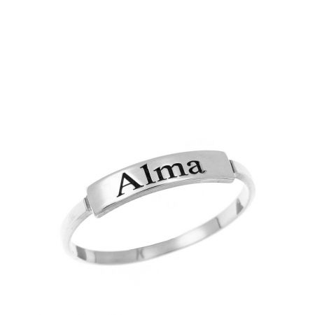 Stackable Name Ring in 925 Sterling Silver