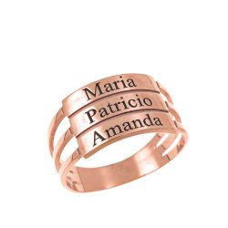 Three Stackable Name Ring