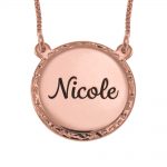Engraved Name Disc Necklace