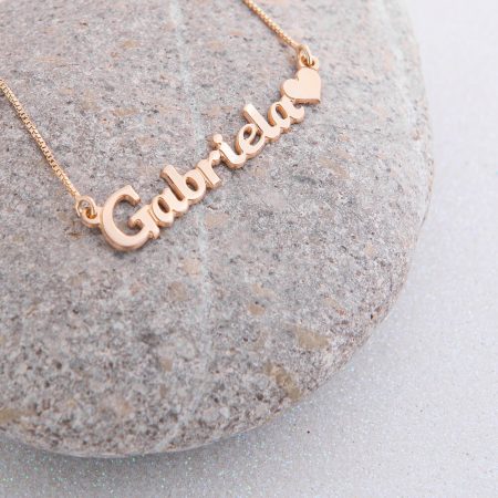 Classic Name Necklace With Heart-3