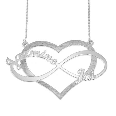 Heart Infinity Necklace in 925 Sterling Silver