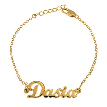 Dainty Name Bracelet in 18K Gold Plating